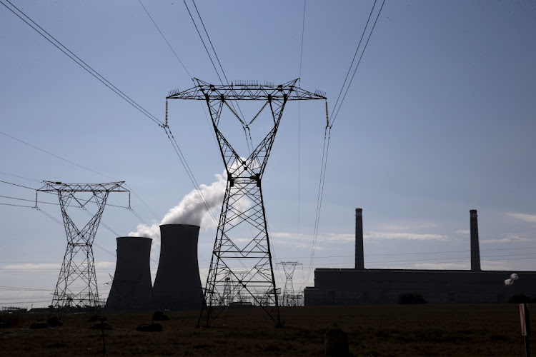 Electricity pylons on the highveld. File photo.