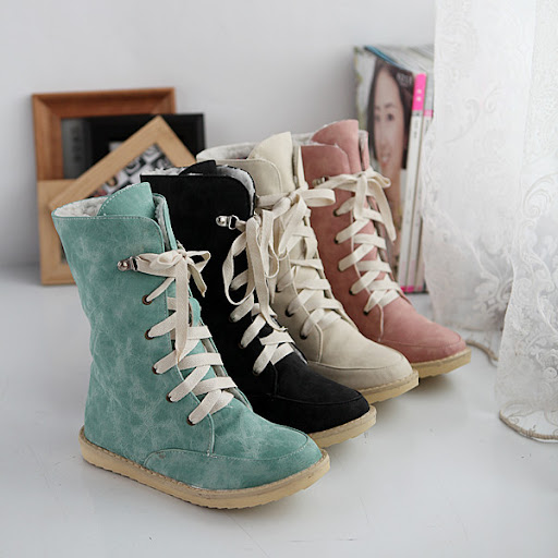 Title 1, Womens Flat Casual Lace Up Boots Comfortable E...