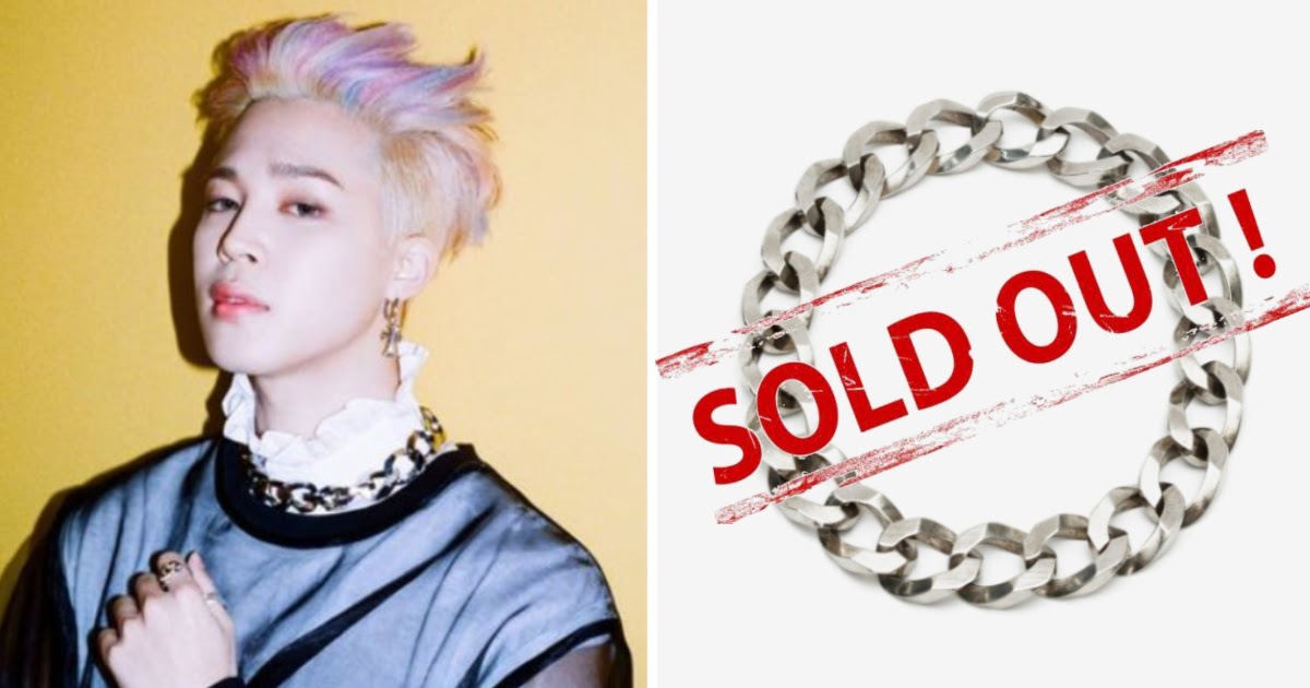 BTS Jimin causes a $890 necklace to sell out immediately after