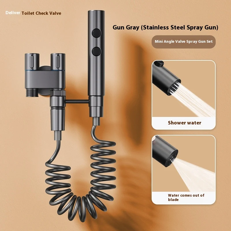 Pistola de pulverización para inodoro de cobre multifuncional para el hogar Ahorra agua y limpia eficientemente con este versátil accesorio de baño.
