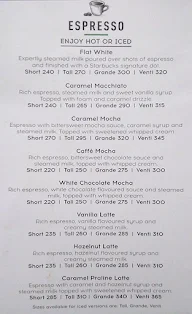 Starbucks menu 2