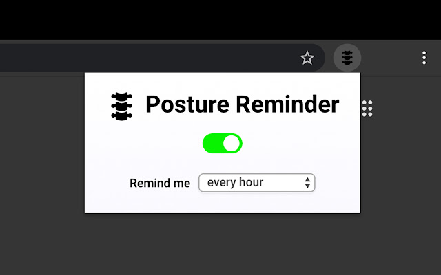 Posture Reminder chrome extension