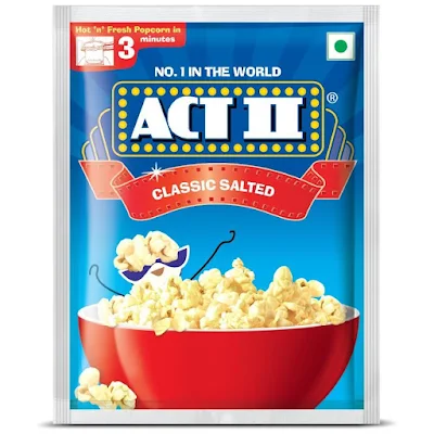 ACT II Instant Popcorn - Classic Salted, Hot, Fresh & Delicious - 60 gm