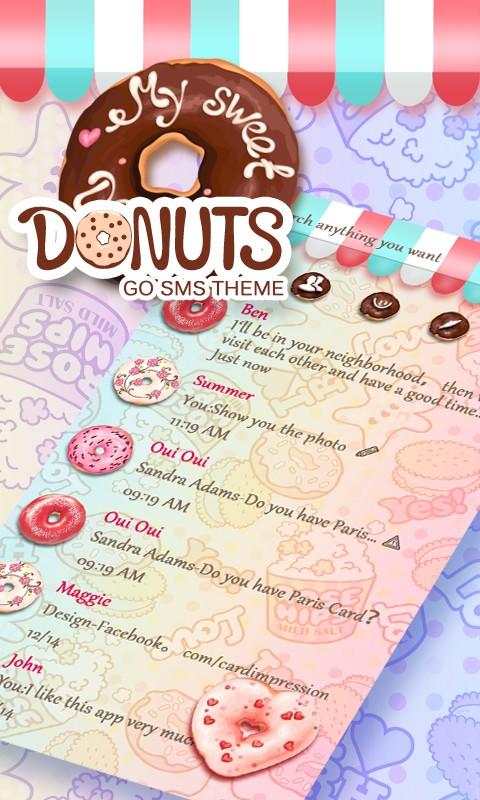 Android application GO SMS DONUTS THEME screenshort
