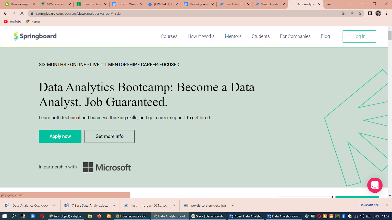 Data Analytics Bootcamp – Springboard