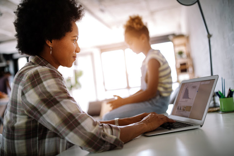 Women who were surveyed said they struggled with routine and other commitments while working from home. Stock photo.