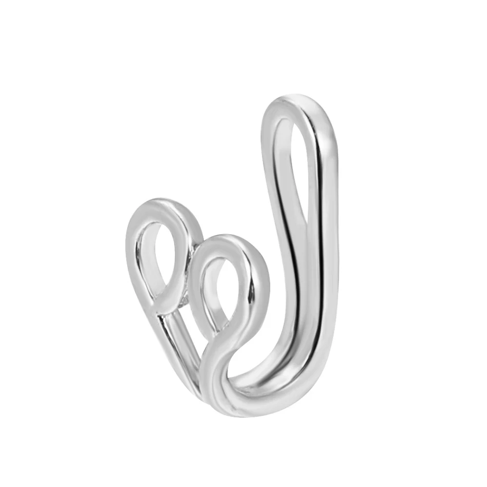 Clip nasal en U sin perforación, cobre con circonita estrella corazón, joyería piercing, sin dolor y elegante.