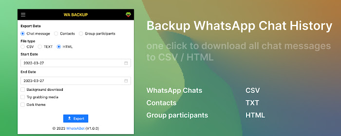 Backup WhatsApp Chats marquee promo image