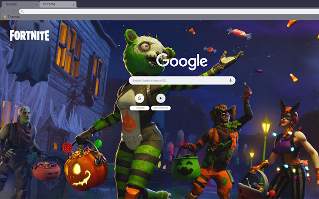 Fortnite Halloween trick or treat 1920x1080 chrome extension