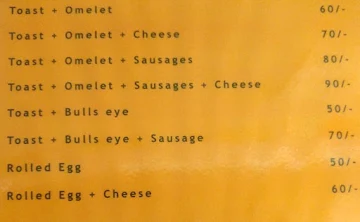 Momo Shop menu 