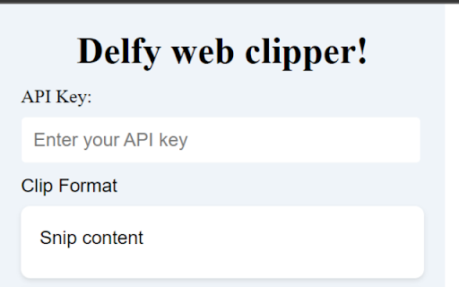 Delfy Web Clipper