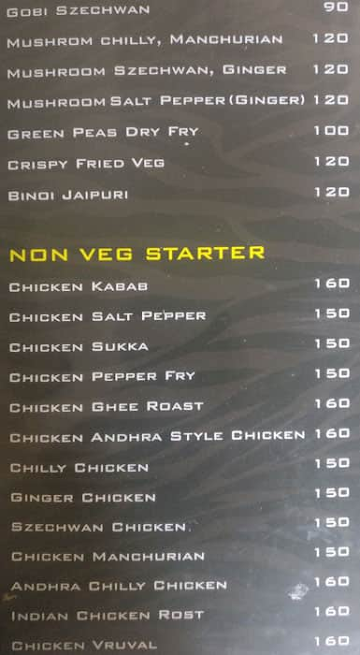 Zebra Spot menu 