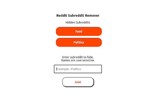 Reddit Subreddit Remover