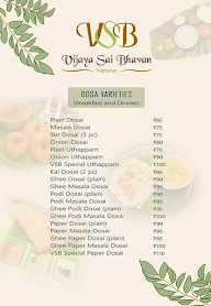 Vijaya Sai Bhavan menu 2