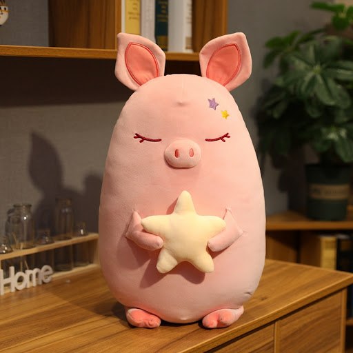 Title 1, Pink piggy plush pillow Soft and cuddly for hug...