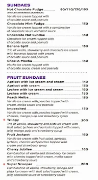 Corner House Ice Cream menu 1