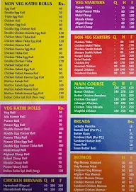 Indian Zaika Kathi Roll menu 2