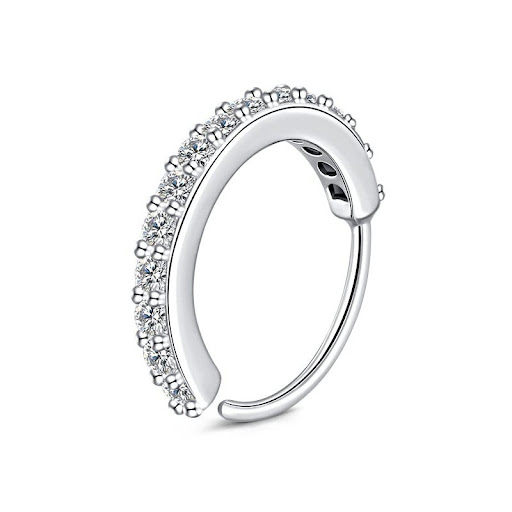 Title 11, Fashionable O-shaped micro diamond single row n...