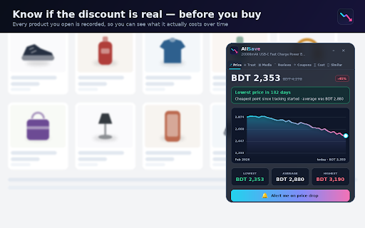 AliSave: Price Tracker & Downloader for AliExpress screenshot 1