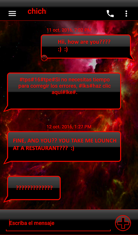 THEME EVOLVESMS SPACE RED - 1.0 - (Android)