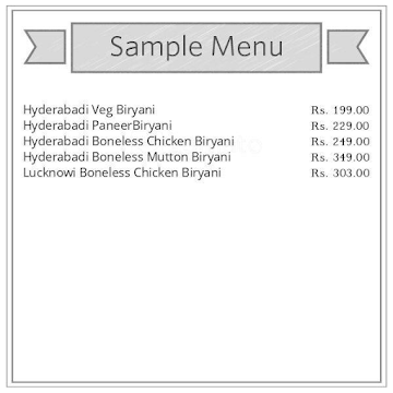 The Biryani Life menu 
