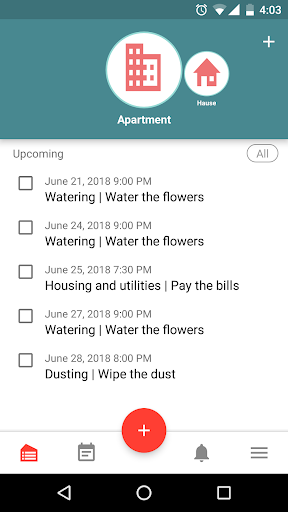 Housekeeping. Planner & reminder household chores