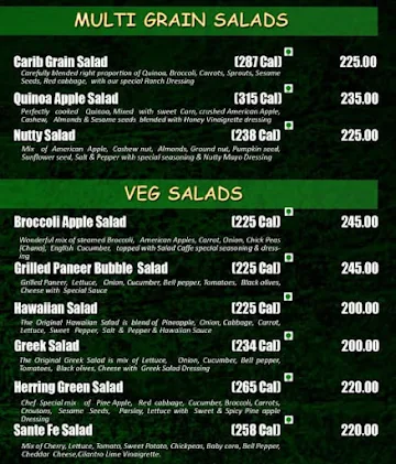 Salad Caffe menu 