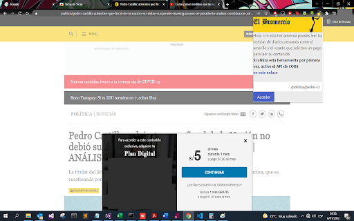 El bromercio chrome extension