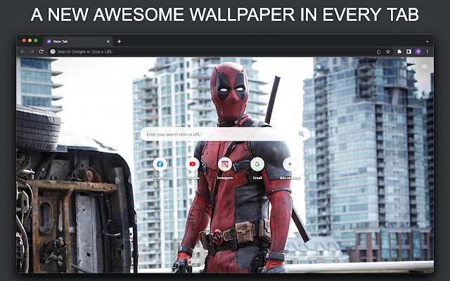 Deadpool New Tab - Chrome Wallpapers