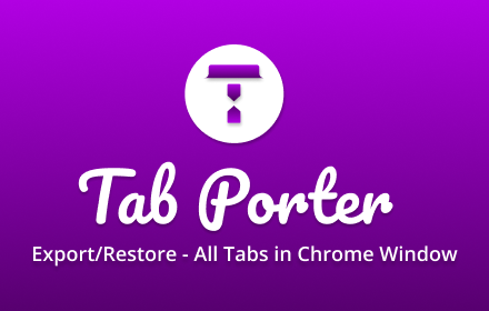 Tab Porter - Export & Restore Chrome Windows small promo image