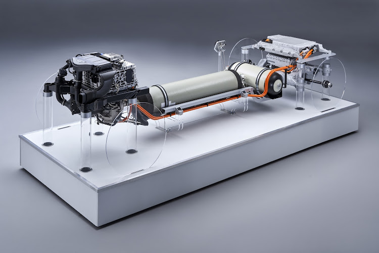 The new BMW hydrogen fuel cell powertrain will form part of a mixed bag of drive modules ranging from full electric to hybrids in the near future. Picture: SUPPLIED