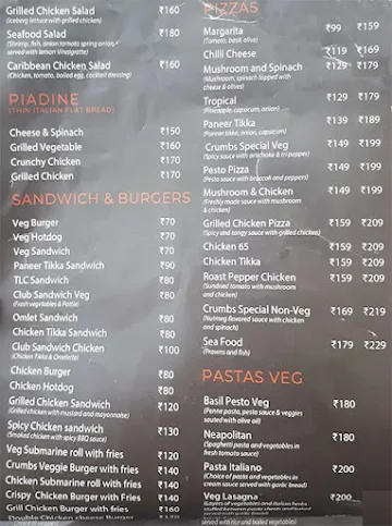 Crumbs menu 