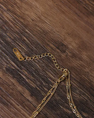 Retro Pendant Star Double Chain - 1