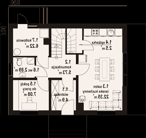 Cedry aa 70 dws - Rzut parteru