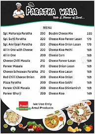 Paratha Wala menu 1
