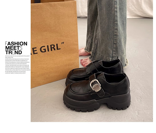 Title 3, Retro Raise The Bottom Small Leather Shoes for ...