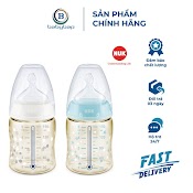 Bình Sữa Cảm Biến Nhiệt Nuk Ppsu 150Ml/300Ml Núm Ti Dẹt Chỉnh Nha Độc Quyền Của Nuk