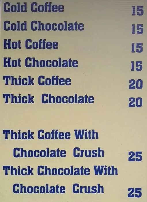 Pune Coffee & Burger menu 