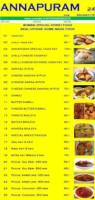 Annapuram menu 1