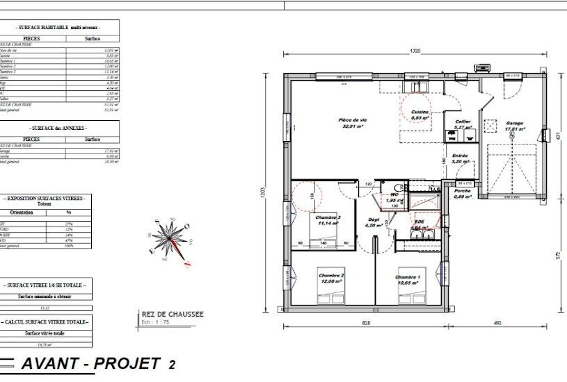  Vente Terrain + Maison - Terrain : 1 108m² - Maison : 90m² à Saintes (17100) 