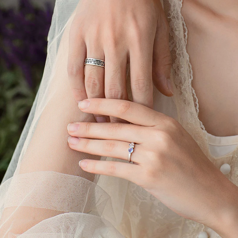 Anillo Provenza Anillo de compromiso con diamantes de 1 quilate, oro blanco de 18 quilates. Regalo perfecto para ella, elegancia y sofisticación.