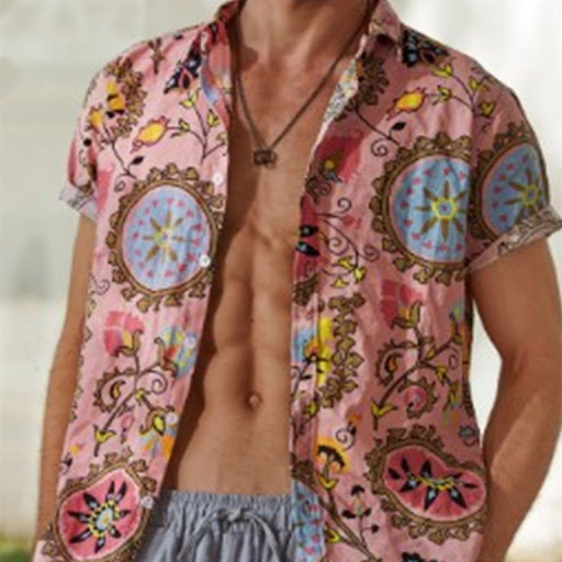 Title 2, Mens Loose Casual Print Shirt for relaxed styl...