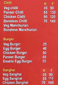 Sangam Burger Centre menu 2