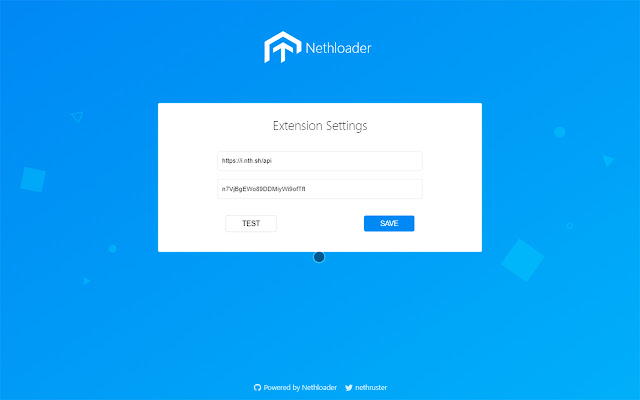 Send to Nethloader chrome extension