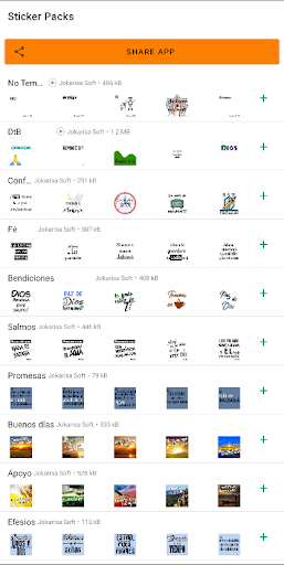 Screenshot Stickers Cristianos