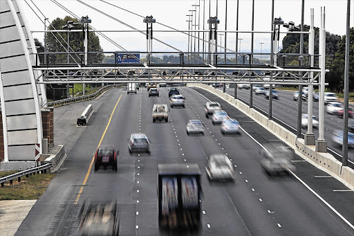 An e-toll gantry on the N1 highway in Johannesburg.