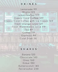 TRV Studio X Cafe menu 1