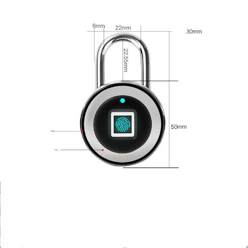 Title 4, Fingerprint Padlocks Smart Small Locks, Anti-th...