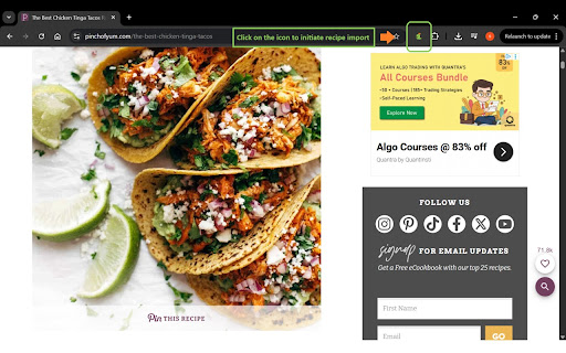 Prepdino Recipe Importer screenshot 1
