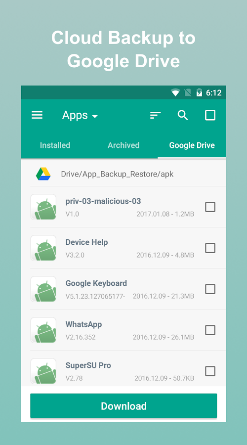    App Backup Restore - Personal Contact Backup- screenshot  